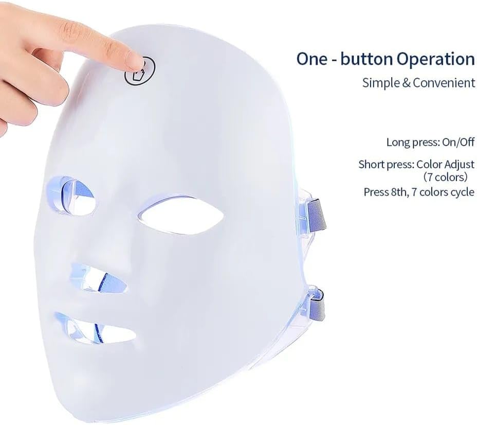 SoulGlow 7-Color LED Light Therapy Mask – Wireless Skin Rejuvenation Device